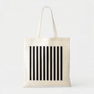 Bolso De Tela Rayas de caramelo blanco y negro