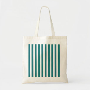 Bolso De Tela rayas de caramelo verde azuladas y blancas