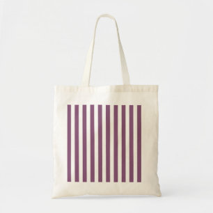 Bolso De Tela Rayas de caramelos malvas y blancas