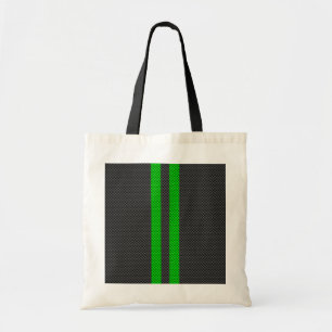 Bolso De Tela Rayas de Carreras con estilo de fibra de carbono v