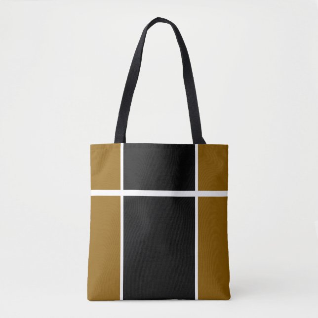 Bolso De Tela Rayas de Carreras Golden Brown Profesionales (Anverso)