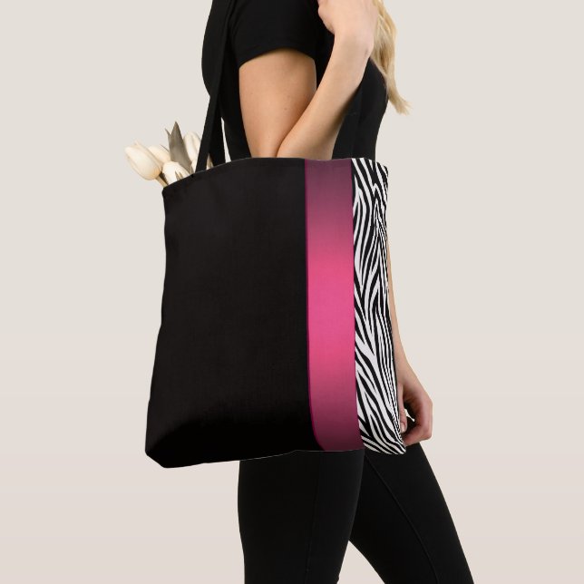 Bolso De Tela Rayas de cebra (Detalle)