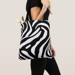 Bolso De Tela Rayas de cebra clásicas