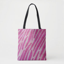 Bolso De Tela Rayas de cebra rosadas