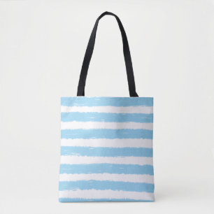 Bolso De Tela Rayas de color azul blanco en verano