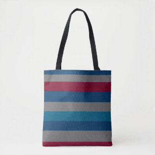 Bolso De Tela rayas de color gruesas horizontales