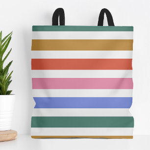 Bolso De Tela Rayas de colores