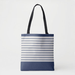 Bolso De Tela Rayas de la Marina de moda