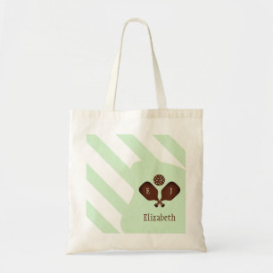 Bolso De Tela Rayas de Pickleball Elegantes