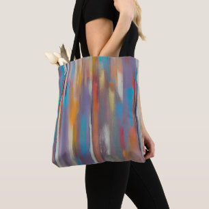 Bolso De Tela Rayas de pintura coloridas