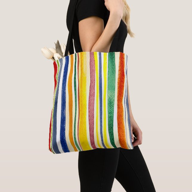 Bolso De Tela rayas de verano (Detalle)