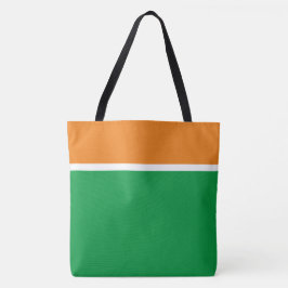 Bolso De Tela Rayas deportivas divertidas naranja brillante verd