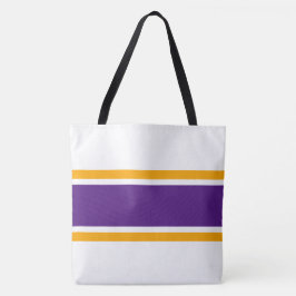 Bolso De Tela Rayas Deportivas Naranja Púrpura Real Deportiva So