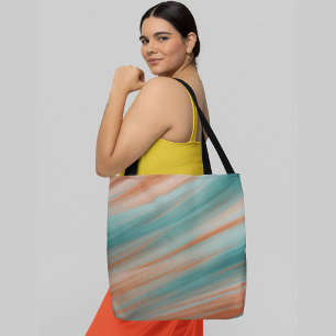 Bolso De Tela Rayas diagonales de tonos pastel suaves