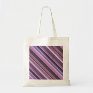 Bolso De Tela Rayas diagonales malvas