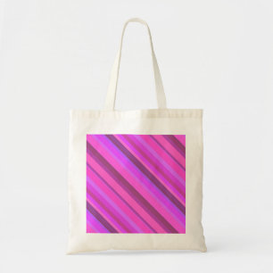 Bolso De Tela Rayas diagonales rosas