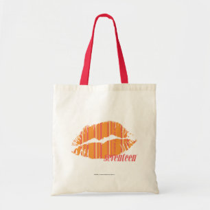 Bolso De Tela Rayas finas anaranjadas