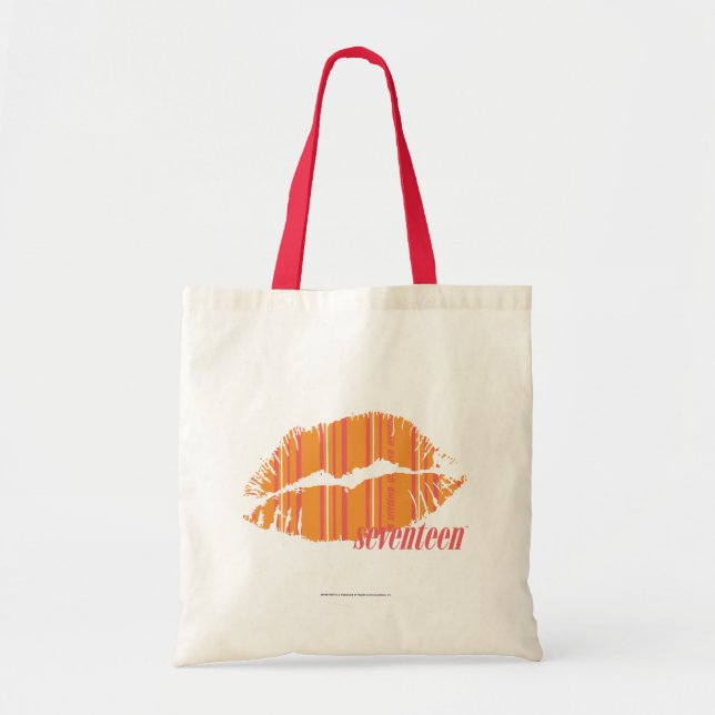 Bolso De Tela Rayas finas anaranjadas (Frente)