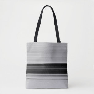 Bolso De Tela Rayas grises negras lindas