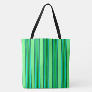 Bolso De Tela Rayas modernas de mediados del siglo XX, Lime Gree