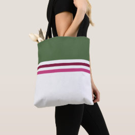 Bolso De Tela Rayas modernas elegantes simples de moda a rayas