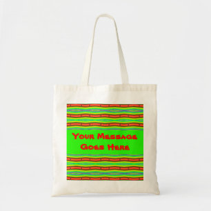 Bolso De Tela rayas naranjas verdes