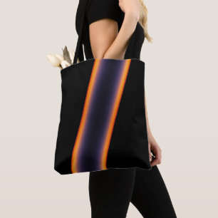 Bolso De Tela Rayas negras