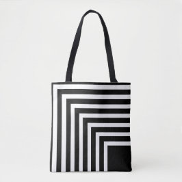 Bolso De Tela Rayas negras y blancas