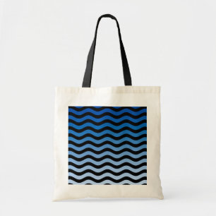 Bolso De Tela Rayas onduladas Blue Hues