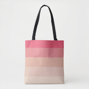 Bolso De Tela Rayas pastel rosas