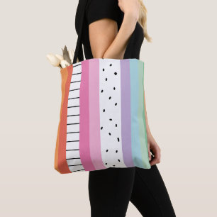 Bolso De Tela Rayas Pop Caprichosas