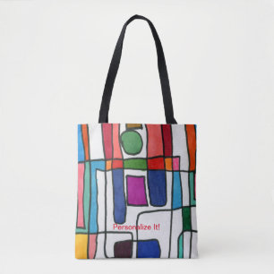 Bolso De Tela Rayas rectangulares calientes y frescas con acento