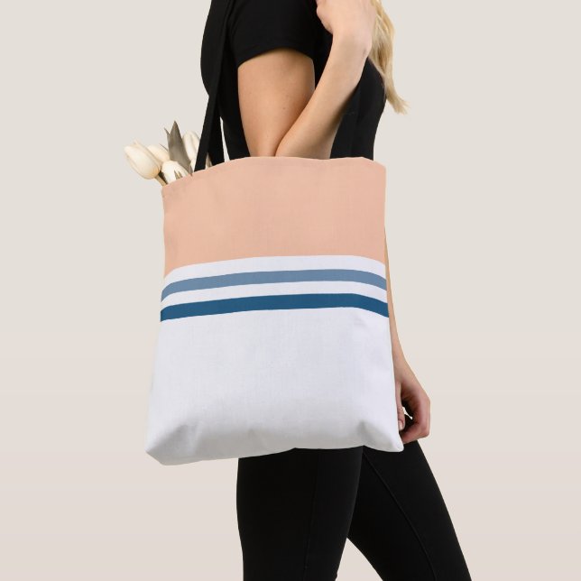 Bolso De Tela Rayas retro simples modernas de moda rayadas (Detalle)