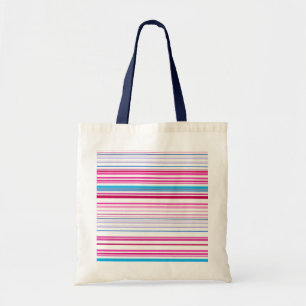 Bolso De Tela Rayas rosas azules cortas