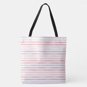 Bolso De Tela Rayas rosas dulces y tranquilas