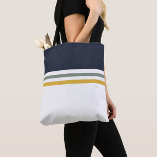 Bolso De Tela Rayas simples modernas de moda a rayas