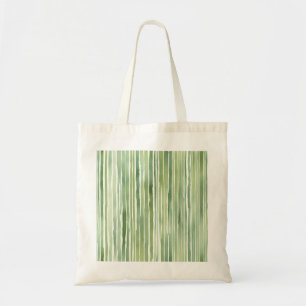 Bolso De Tela Rayas Verdes 