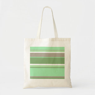 Bolso De Tela Rayas verdes pálidas