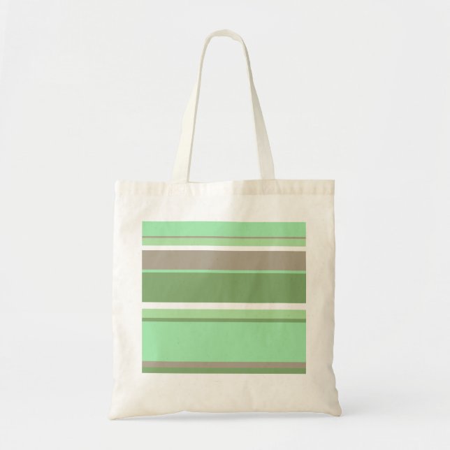 Bolso De Tela Rayas verdes pálidas (Frente)