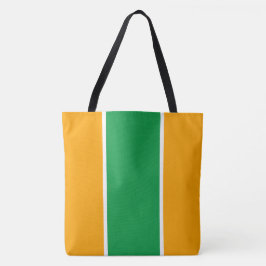 Bolso De Tela Rayas verticales blancas naranjas amarillas verdes