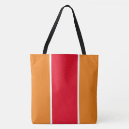 Bolso De Tela Rayas verticales rojas blancas naranjas brillantes