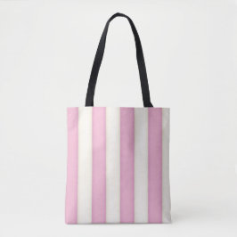 Bolso De Tela Rayas Victorianas Rosa y Marfil Elegantes