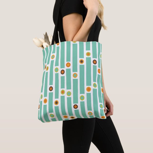 Bolso De Tela Rayas y círculos (Detalle)