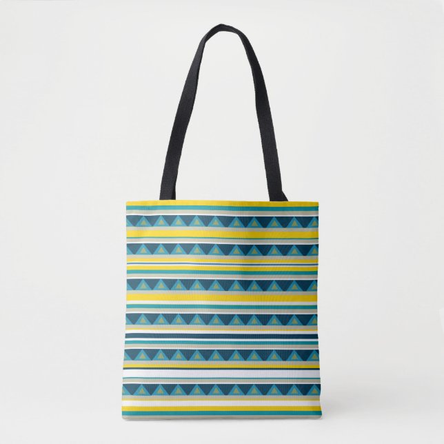 Bolso De Tela Rayas y triángulos (Anverso)