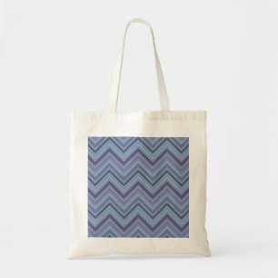 Bolso De Tela Rayas zigzag de color azul