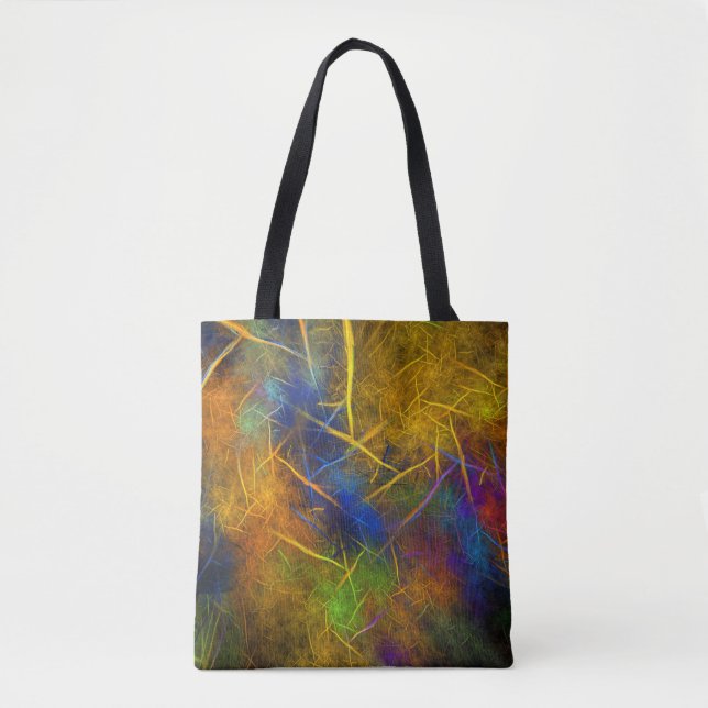 Bolso De Tela Rayo fractal (llama de tormenta) (Anverso)