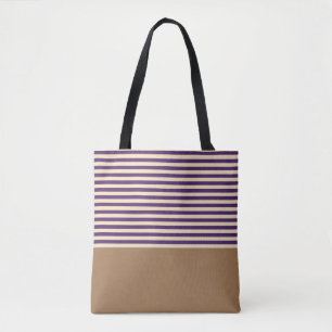Bolso De Tela Rayo púrpura Tan