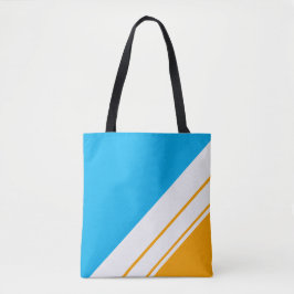 Bolso De Tela Rayos de Carreras blanco amarillo amarillo azul ci