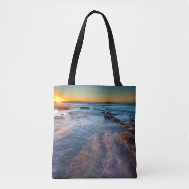 Bolso De Tela Rayos de sol iluminan el Océano Pacífico (Anverso)