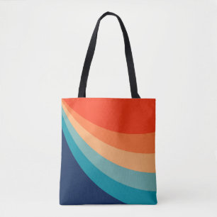 Bolso De Tela Rayos solares retro coloridos